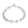 Perlenkette Collier Armband Ohrringe Schmuck-Set weiß echte Produktbild-Vorschau 5