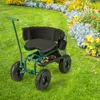 COSTWAY mobilné pojazdné sedadlo do 150 kg, záhradná Náhľad obrázku produktu 2