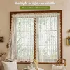 Omgoods - Kurzes Küchenvorhang aus Voile mit Blumenmuster, Produktbild-Vorschau 2