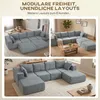 HOMCOM modulaire hoekbank in U-vorm, met een brede, diepe Productafbeelding-voorbeeld 4