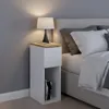 sada 2 úzkých nočních stolků ComfortCove 20x30x55 cm bílé Náhled obrázku produktu 7