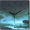 Coloray Uhr auf Leinwand 30x30 cm Wand Uhr Dekoration Produktbild-Vorschau 1