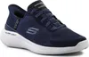 A single navy blue Skechers shoe is shown against a white background. Náhľad obrázku produktu
