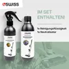 Two bottles of cleaning products are displayed next to a vacuum cleaner. Náhľad obrázku produktu