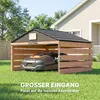 Outsunny Mähroboter Garage aus Holz wetterfest Überdachung Produktbild-Vorschau 4