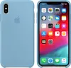 A blue iPhone case is shown from the back and front, displaying the phone's screen with various app icons. Náhľad obrázku produktu