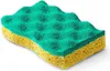 A two-layered sponge with a green scrubbing side and a yellow absorbent side, shown against a white background. Anteprima dell’immagine prodotto