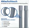 Close-up view of a washing machine drain hose with descriptive text and diagrams. Produktbild-Vorschau