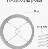 Wiltec Rouleau de fil de jardin Ø 1,5mm x 50m Acier Voir les images du produit 3
