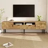 Merax TV-Lowboard in Mosaik-Design mit 2 Türen und 2 Produktbild-Vorschau 2