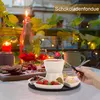 Schokoladen Fondue-Set aus Porzellan (4 Gabeln 4 Scheiben), Produktbild-Vorschau 3