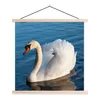 MuchoWow® Textilposter Schwan - Wasser - Vogel - Weiß 60x60 Produktbild-Vorschau 1