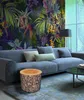 A living room scene with a sofa, a tree stump pouf, and a coffee table. Podgląd zdjęcia produktu
