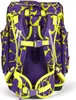 The back view of a purple and yellow patterned backpack. Anteprima dell’immagine prodotto