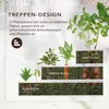 A diagram illustrating a tiered planting system with different plants in each tier, demonstrating root depth. Podgląd zdjęcia produktu
