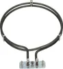 A circular heating element with two coils and electrical connectors. Produktbild-Vorschau