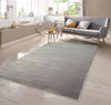Teppich modern Kurzflor Teppich Designerteppich uni grau Produktbild-Vorschau 1
