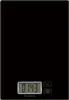 A black digital kitchen scale with a silver display showing a weight measurement. Produktbild-Vorschau