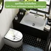 WC Sitz D-Form Schwarz mit Absenkautomatik Motiv Pusteblume Produktbild-Vorschau 3