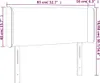 vidaXL Kopfteil mit Ohren Dunkelgrau 83x16x78/88 cm Samt Produktbild-Vorschau 8