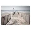 MuchoWow® Mauspad Mousepad Strand - Zaun - Schatten 27x18 Produktbild-Vorschau 1
