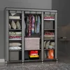 Intirilife Armoire pliante 150x175x45 cm en CASH GRIS - Voir les images du produit 7