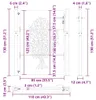vidaXL Cancello da giardino, 110 x 130 cm, acciaio Anteprima dell’immagine prodotto 8