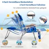 COSTWAY Strandstuhl klappbar, Campingstuhl mit Fußteil, Produktbild-Vorschau 4