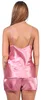 Damen Satin Nachtwäsche Pyjama Set Shorty mit Spitze; Produktbild-Vorschau 5