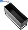 A black metal planter box on a white background. Anteprima dell’immagine prodotto