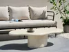 BELIANI Akzent-Couchtisch weiß MgO 120 x 57 cm rostfarben Produktbild-Vorschau 2