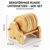 Bambus-Untersetzer, Schreibtischschutz-Set mit Ständer für Produktbild-Vorschau 2