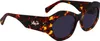 Elegante Damen-Sonnenbrille: Braunes Acetat mit hellblauen Produktbild-Vorschau 3