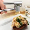 Knoblauchpresse Knoblauchschneider Edelstahl Brecher Garlic Produktbild-Vorschau 3