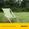 Chaise longue - rayée étroite - vert clair - pliable - en Voir les images du produit 4