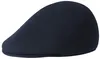 Kangol warme Flatcap Schiebermütze in blau