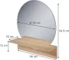 Koupelnové zrcadlo Vicco Elyra Zlatý mocný dub 50 x 54.5 cm Náhled obrázku produktu 3