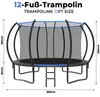 Trampolino rotondo da 366 cm con rete di sicurezza e Anteprima dell’immagine prodotto 2