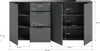 xonox.home Kommode Ray anthrazit Nachbildung 179x86x40 cm Produktbild-Vorschau 7
