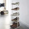 Yamazaki Schuhregal mit 5 Ablagen weiß tragbar platzsparend Produktbild-Vorschau 1