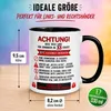 Tasse 33. Geburtstag Mann Frau – „Achtung – Diese Tasse Produktbild-Vorschau 6