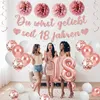 Zestaw dekoracyjny "18 urodziny", różowe złoto, balony, Podgląd zdjęcia produktu 2