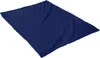 A dark blue blanket is laid out on a white background. Produktbild-Vorschau