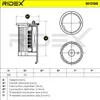 Kraftstofffilter RIDEX 9F0198 Dieselfilter für VW Golf VII Produktbild-Vorschau 6