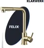 FELIX | Premium Edelstahl ausziehbare Küchenarmatur Gold Produktbild-Vorschau 1