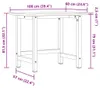 vidaXL Pracovní stůl světle hnědý 100x60x81,5 cm dubový Náhled obrázku produktu 8
