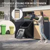ML-Design cassonetto per rifiuti con tetto a fioriera per 3 Anteprima dell’immagine prodotto 5