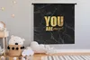 MuchoWow® Wandteppich Wandbehang Zitate - Magie - Gold - Produktbild-Vorschau 3