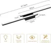 A diagram of an LED ceiling light with dimensions and feature icons. Produktbild-Vorschau