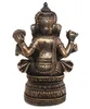 Ganesha Figur Deko Buddha Figur sitzen auf Lotus Nr:H051 Produktbild-Vorschau 3